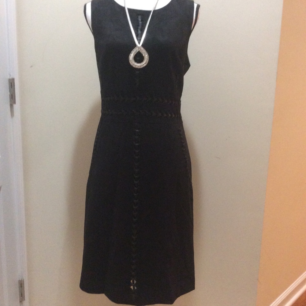 Catherine Malandrino Suede and Leather Dress